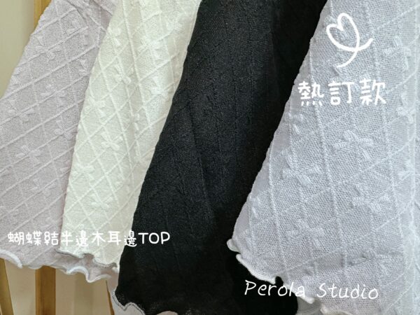 જ⁀➴♡ ✨蝴蝶結木耳邊TOP - Image 5