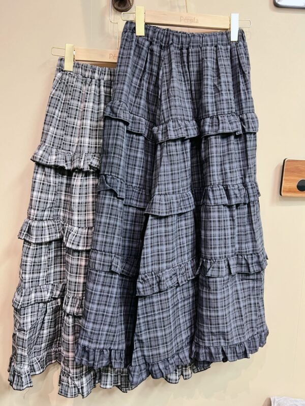 IMG_5487 જ⁀➴♡ ✨格紋蛋糕ruffle半身裙