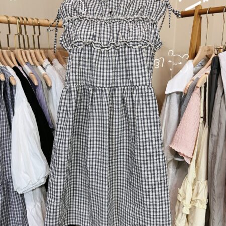 જ⁀➴♡ ✨格紋Rufflel 背心裙