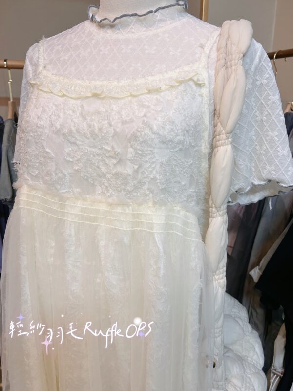 જ⁀➴♡輕紗羽毛Ruffle OPS - Image 6