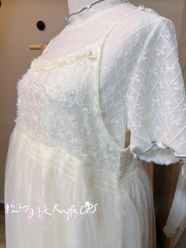 જ⁀➴♡輕紗羽毛Ruffle OPS - Image 8