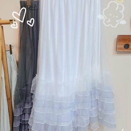 જ⁀➴♡ ✨輕紗雲朵長裙