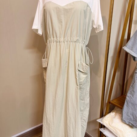 જ⁀➴♡ ✨韓國直送 Eiffel 杏色連身長裙