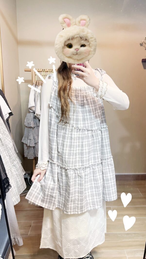 IMG_6063 જ⁀➴♡ ✨奶油格紋綁帶OPS