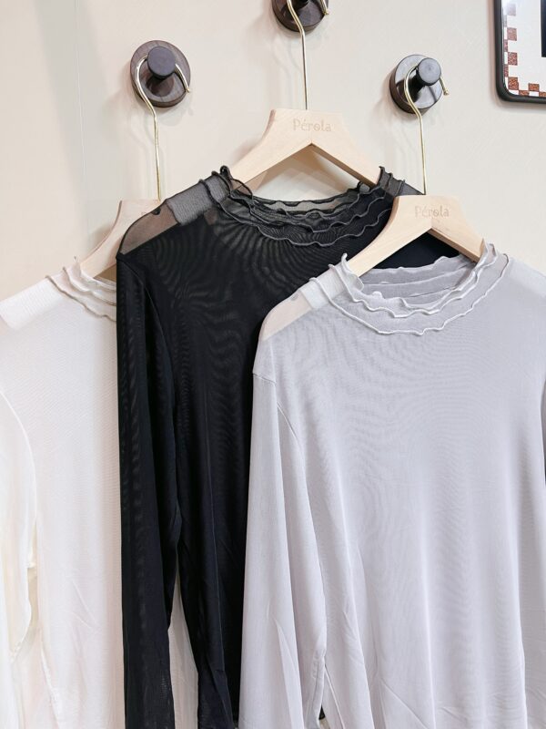 જ⁀➴♡ ✨捲捲透Ruffle Top - Image 3
