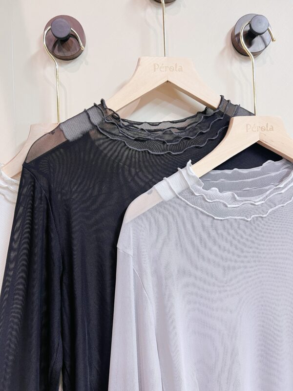 જ⁀➴♡ ✨捲捲透Ruffle Top - Image 5