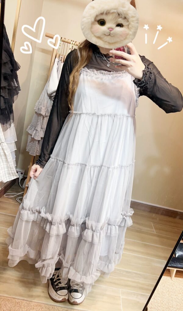 જ⁀➴♡ ✨捲捲透Ruffle Top - Image 8