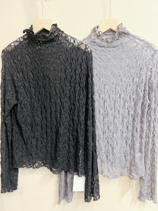 જ⁀➴♡ ✨黑色蕾絲內搭長tee - Image 8