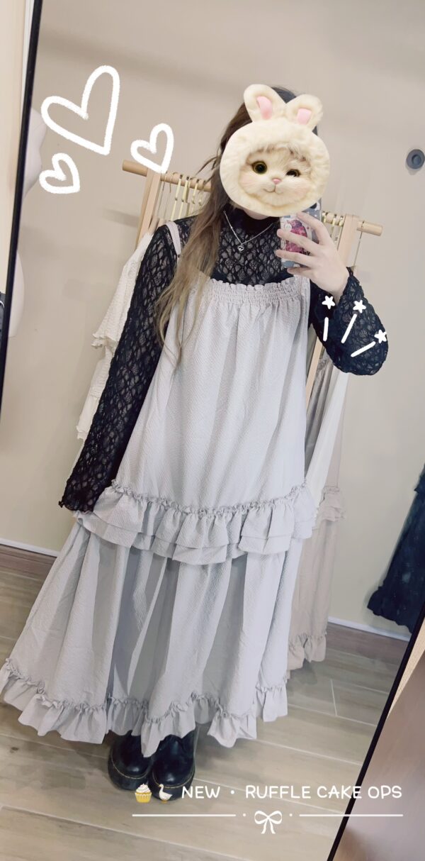 જ⁀➴♡ ✨黑色蕾絲內搭長tee - Image 6