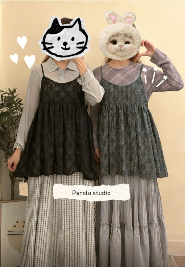 જ⁀➴♡ ✨立體菱格外搭