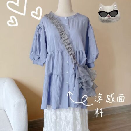 જ⁀➴♡ ✨Two ways 泡泡袖蛋糕上衣
