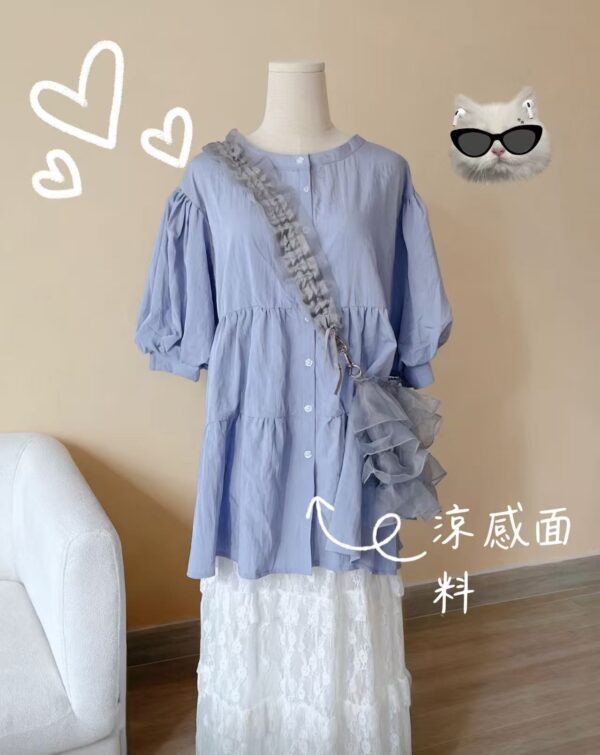 c14389fd2bdbae226caf772aaabc14ed જ⁀➴♡ ✨Two ways 泡泡袖蛋糕上衣