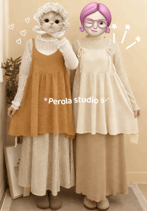 જ⁀➴♡ ✨格紋毛巾2 Way 外搭 - Image 3