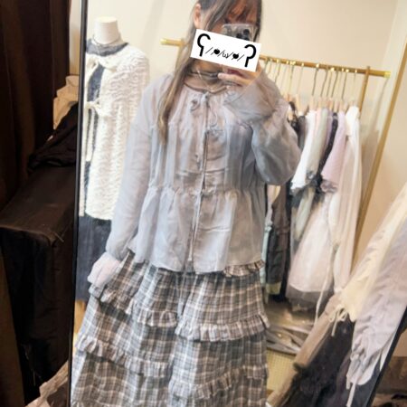 જ⁀➴♡ ✨透紗綁帶外套