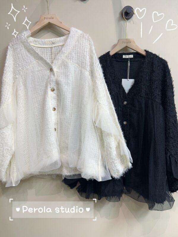 જ⁀➴♡ ✨羽毛拼紗氣球外套 (人氣預訂 首批價)