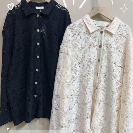 જ⁀➴♡ ✨花花扭空針織外套