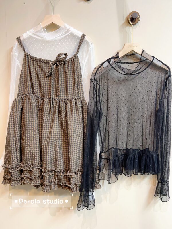 IMG_8415 જ⁀➴♡✨點點花邊下擺TOP