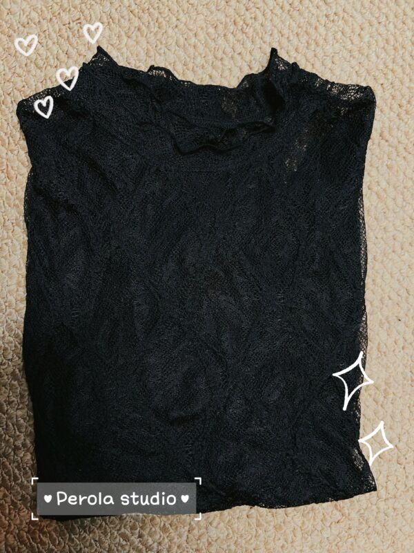 IMG_8418 જ⁀➴♡✨黑色木耳蕾絲打底