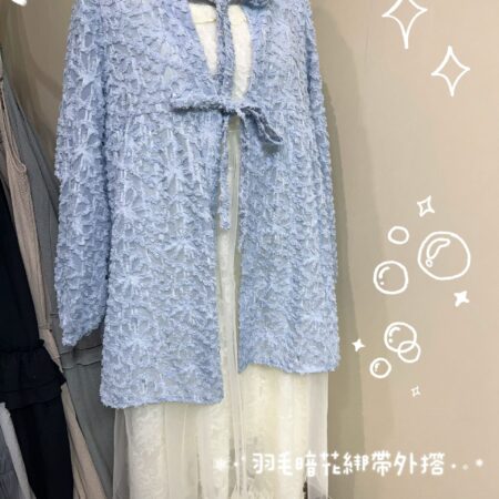 જ⁀➴♡ ✨花花蝴蝶結外套