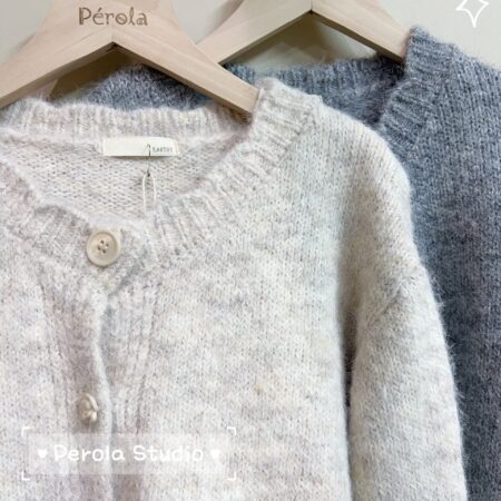 જ⁀➴♡✨小花鈕扣混色毛衣