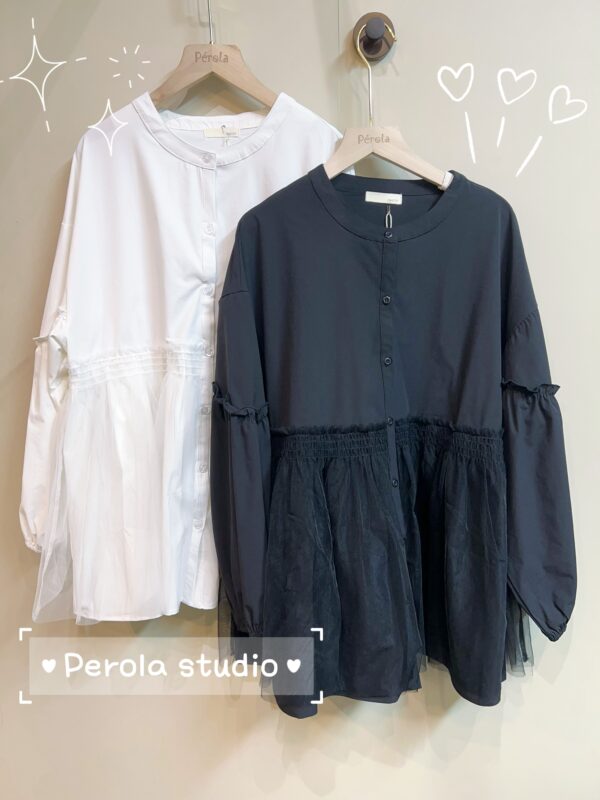 IMG_8632 જ⁀➴♡✨花邊娃娃紗紗襯衫