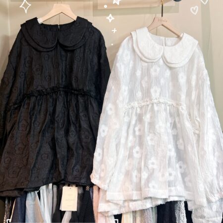 IMG_9030 જ⁀➴♡✨雙層娃娃領立體小花上衣