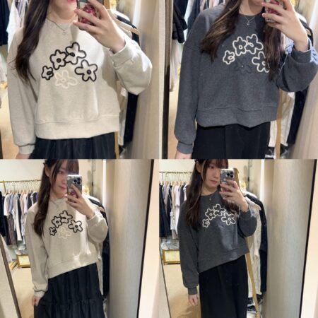 જ⁀➴♡✨短款花花衛衣