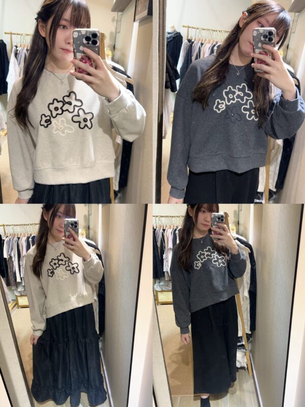 જ⁀➴♡✨短款花花衛衣