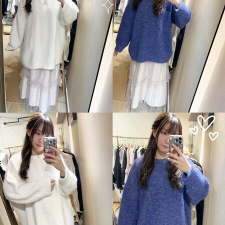 IMG_9130 💙軟呼呼棉花糖毛衣 + 重工層層拼接紗裙