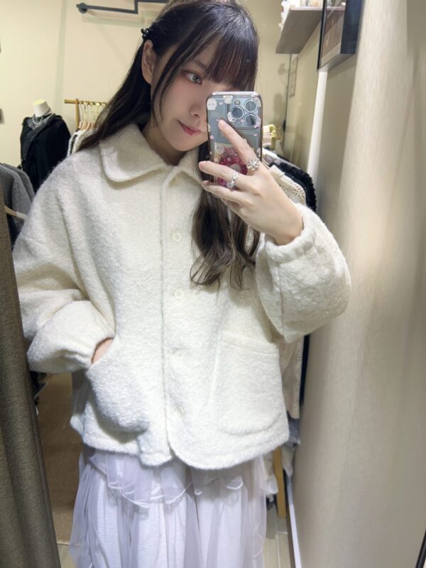 જ⁀➴♡✨娃娃領卷毛外套