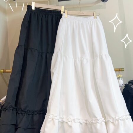 જ⁀➴♡✨雙層花邊半裙