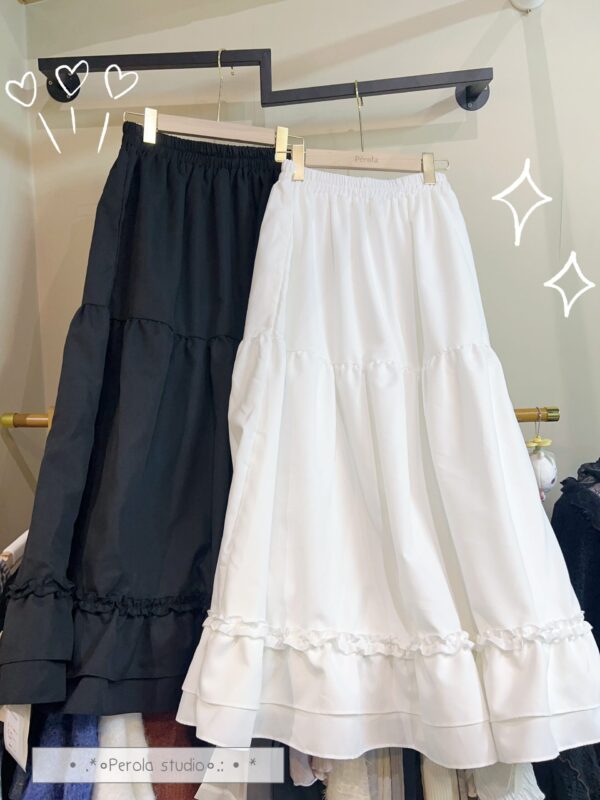 જ⁀➴♡✨雙層花邊半裙