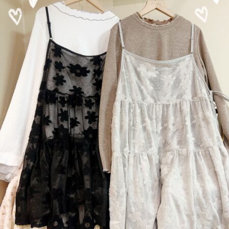 જ⁀➴♡ ✨花花側開小綁帶外搭