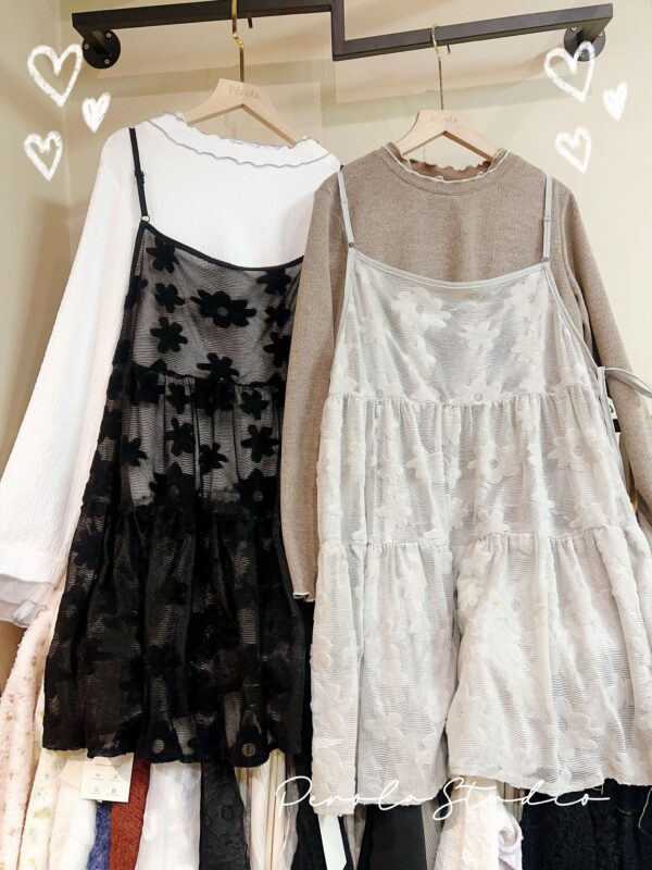 જ⁀➴♡ ✨花花側開小綁帶外搭