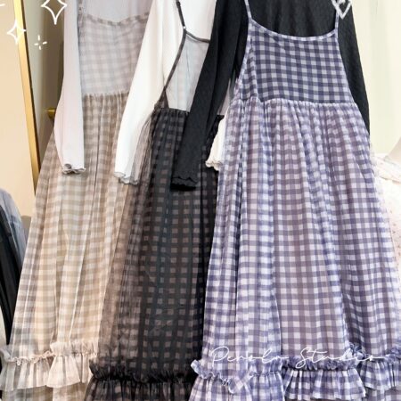 જ⁀➴♡ ✨2 Way格仔連身裙