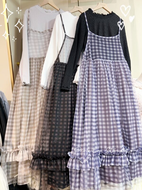 જ⁀➴♡ ✨2 Way格仔連身裙