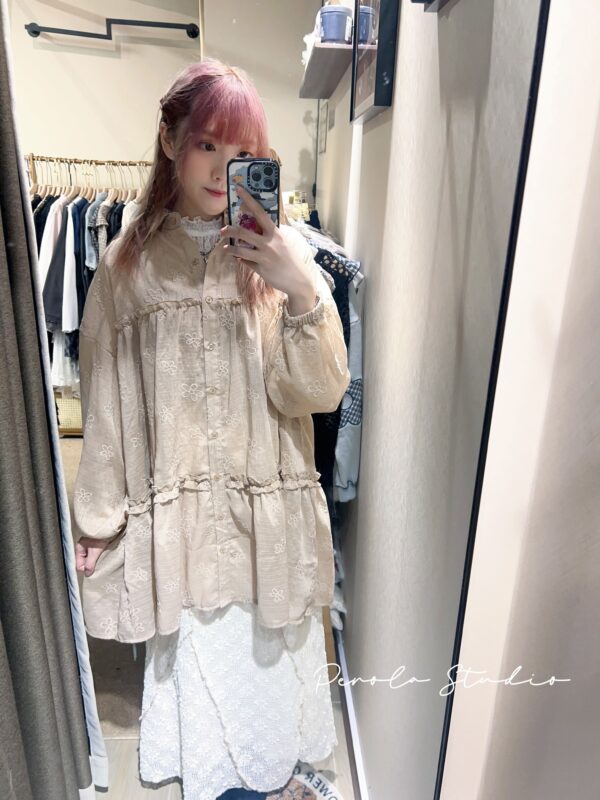 જ⁀➴♡ ✨日系花花薄外套