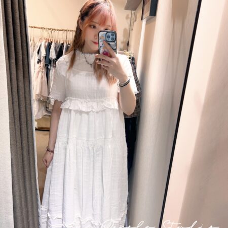 જ⁀➴♡ ✨暗格花邊吊帶長裙