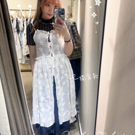 જ⁀➴♡ ✨獨家款絨花吊帶外搭