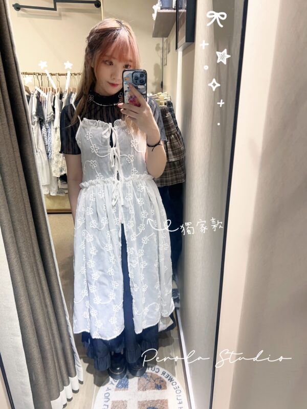 જ⁀➴♡ ✨獨家款絨花吊帶外搭