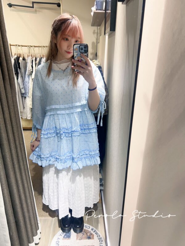 IMG_3384 જ⁀➴♡ ✨立體點點花邊上衣