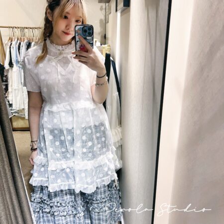 IMG_4569 જ⁀➴♡ ✨日系格紋花邊半裙